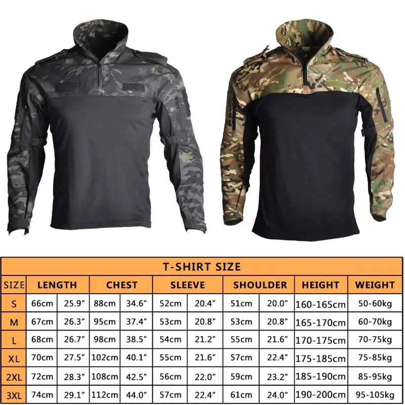 Camisa táctica CP para hombres, camisas Multicam Softair de combate, manga larga, resistente al desgaste, ropa de escalada, ropa de senderismo Airsoft - imagen 2