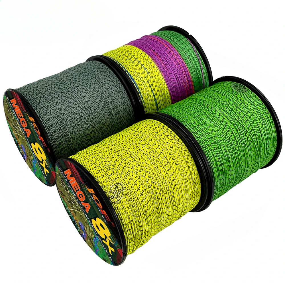 JOF-Hilo de pescar trenzado fuerte, 8 hebras, 18-78LB, 0,14-0,5mm, punto Invisible, alambre camuflado, manchado, PE, Multifilame Extreme Cord - imagen 5