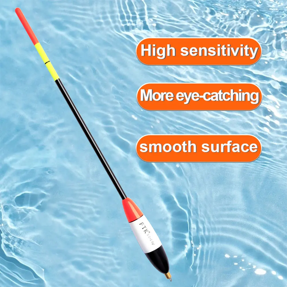 FTK-flotador de abeto Barguzinsky, mezcla de 4 Uds., 2g/3g/4g/5g, flotador de pesca de cola larga, boya Vertical, aparejos de pesca para pesca de carpa - imagen 5