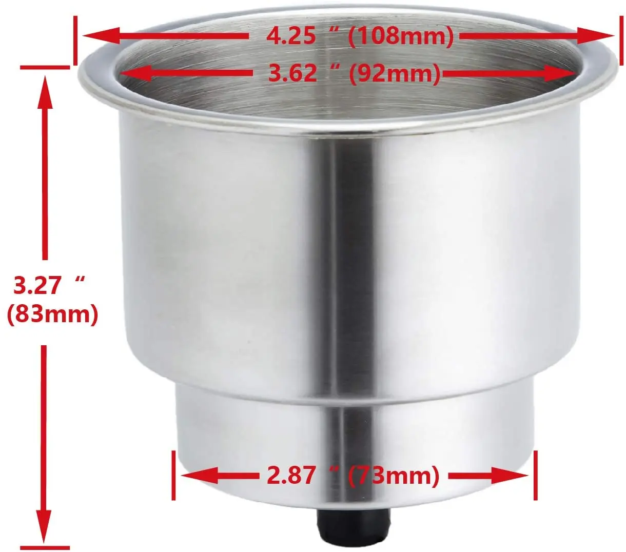 Portavasos de acero inoxidable para barco, accesorios para yate, 4 piezas, soporte para bebidas en forma de taza para autocaravana - imagen 3