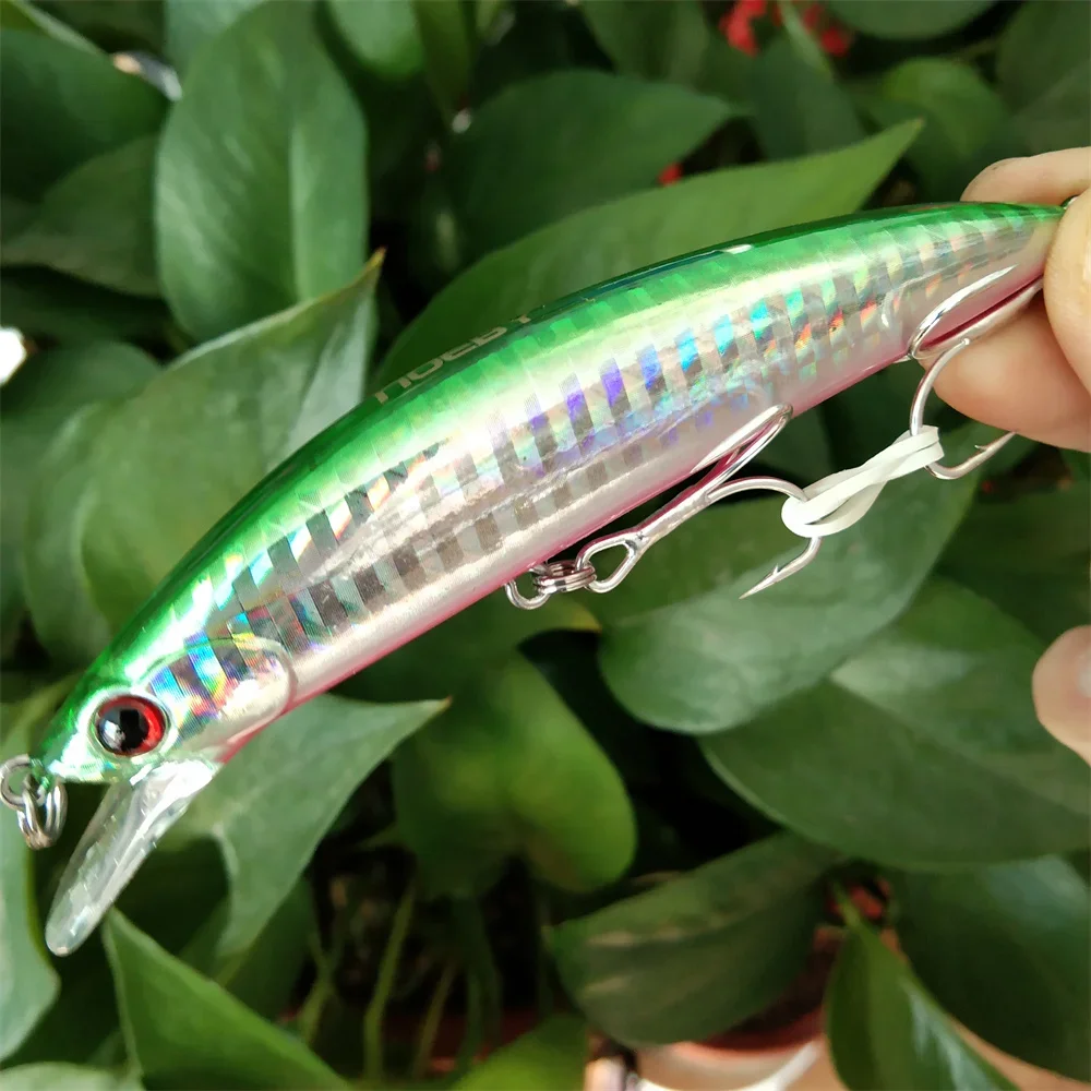 NOEBY-señuelo de pesca de pececillo que se hunde, 4 Uds., 90mm, 29g, Wobblers de fundición larga, cebos duros para trucha, Lucio, Jerkbait de agua salada - imagen 5