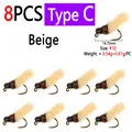 8pcs Beige C