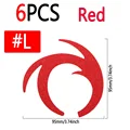 6pcs Red L