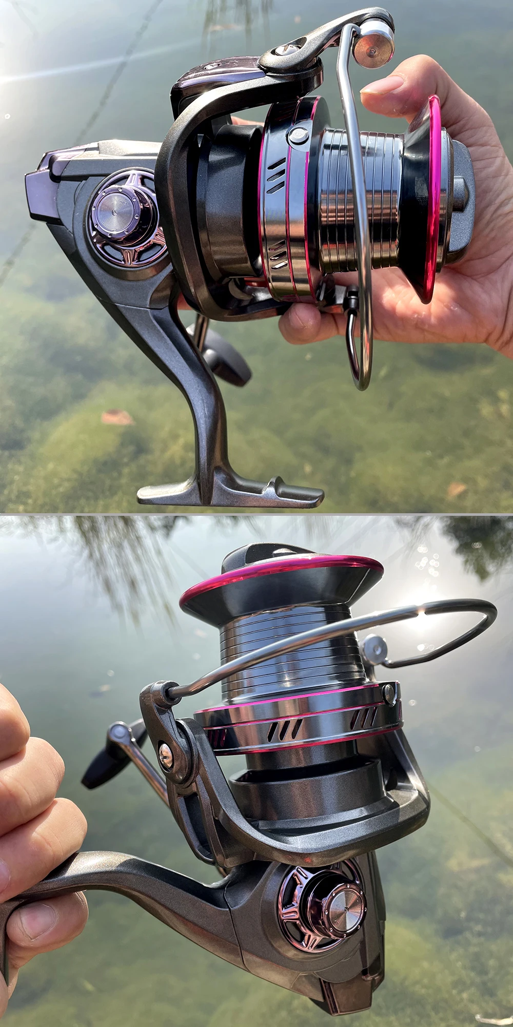 Experimente la emoción de la pesca con este carrete de alto rendimiento