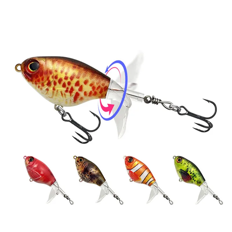 Wobblers de Pesca con cola giratoria, cebos duros de 8/9cm, 11,5/16g, Whopper Plopper Topwater, accesorio de Pesca, señuelo de lubina, Crankbait de agua salada