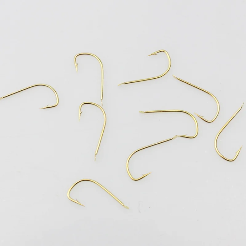 50 Uds. Anzuelos de pesca anzuelo pequeño accesorios de artículo риudenвля ри okeвля brazalete dorado Noeye para peces pequeños крючки рыkuaлов ovner