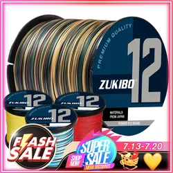 Línea de pesca de carpa X12, 300M, 500M, 1000M, 12 hebras trenzadas, multifilamento japonés, alambre de PE, aparejos de pesca suaves y duraderos súper fuertes