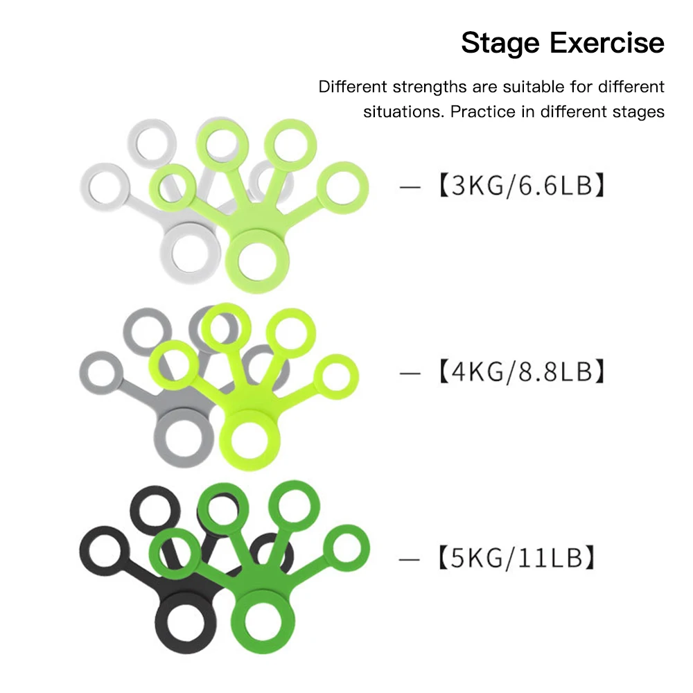 Pinza de dedo de silicona, dispositivo de agarre de mano, ensanchador de fuerza de mano, entrenador, equipo de entrenamiento de rehabilitación, herramienta muscular - imagen 4