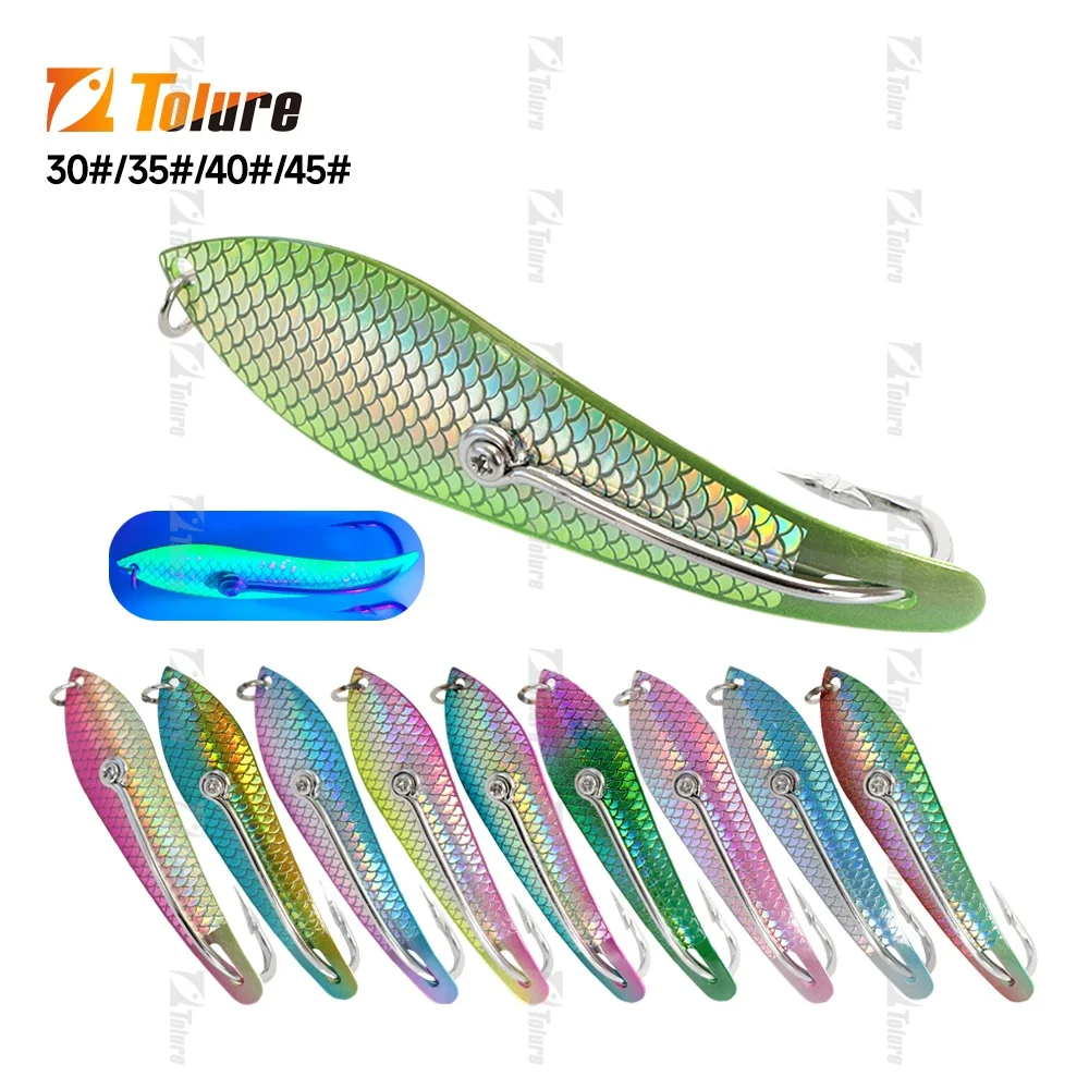 TOLU Spoon 3-4.5 pulgadas – Cebo metálico para jigging en aguas profundas - imagen 3