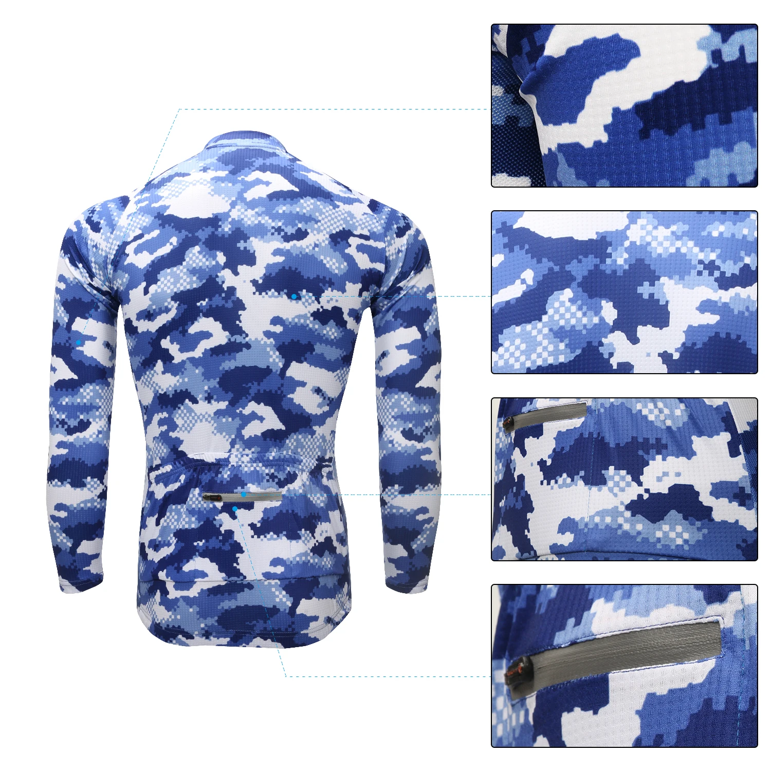 Jersey ciclismo manga larga secado rápido protección solar MTB - imagen 3