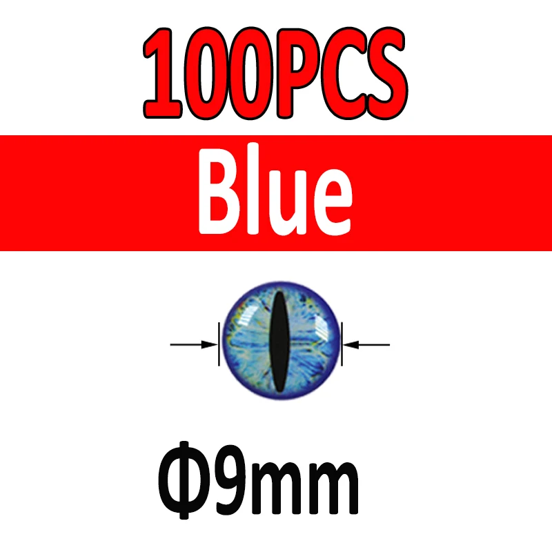 100pcs Blue 9mm