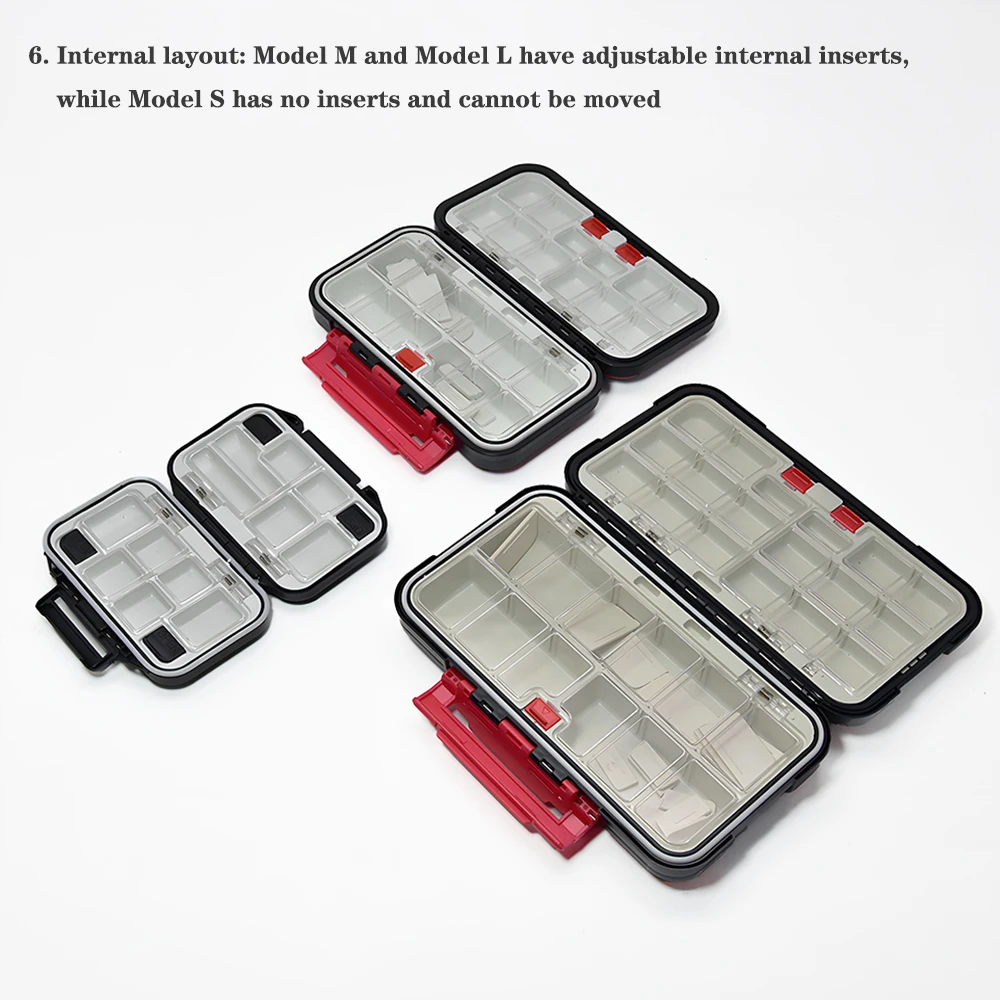 Caja de aparejos de pesca impermeable, accesorios de pesca, caja de almacenamiento de herramientas, anzuelo, señuelo, organizador de cebo falso, 1 ud. - imagen 4