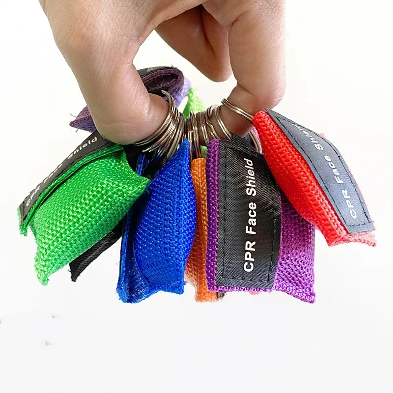 Herramientas de cuidado de la salud de rescate al aire libre, máscara de resucitador de chorro, llavero, protección facial de emergencia de primeros auxilios, máscara profesional CPR, 1 Uds. - imagen 4