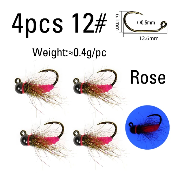 4pcs Rose size 14