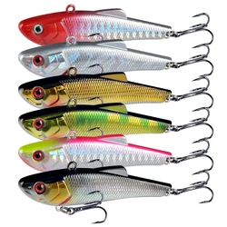 1 Uds 7cm 7g señuelos duros VIB pesca Minnow cebo anzuelos triples hundimiento Crankbait Wobblers aparejos de pesca 3DEyes