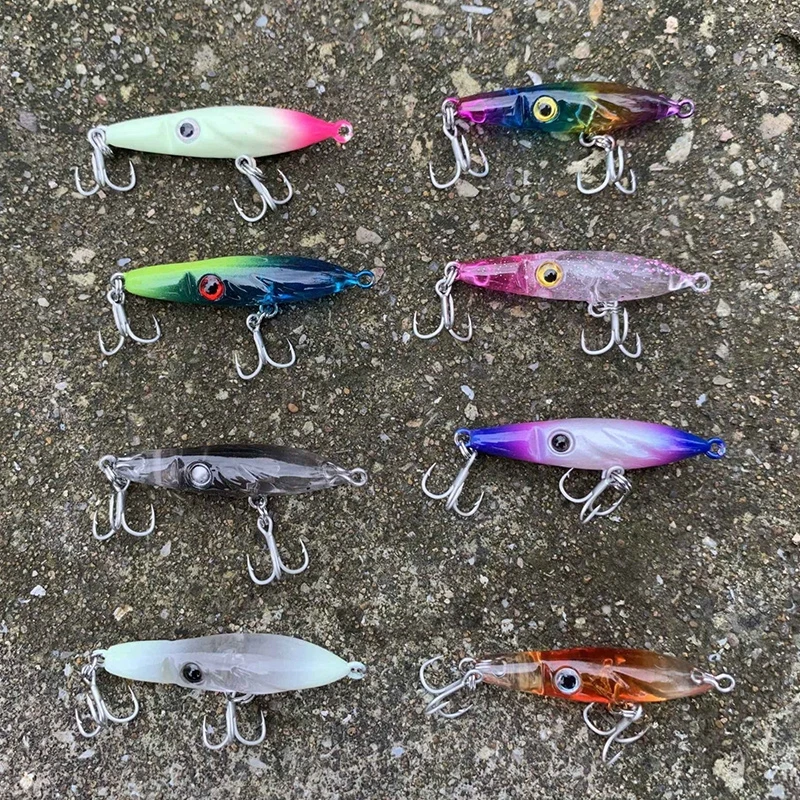 HAIMALUO, nuevos peces pequeños, Señuelos de Pesca duros, Mini señuelo tipo lápiz que se hunde, 48mm, 2,8g, cebo para perca de trucha, cebo de pesca rodante, pesca en roca - imagen 5