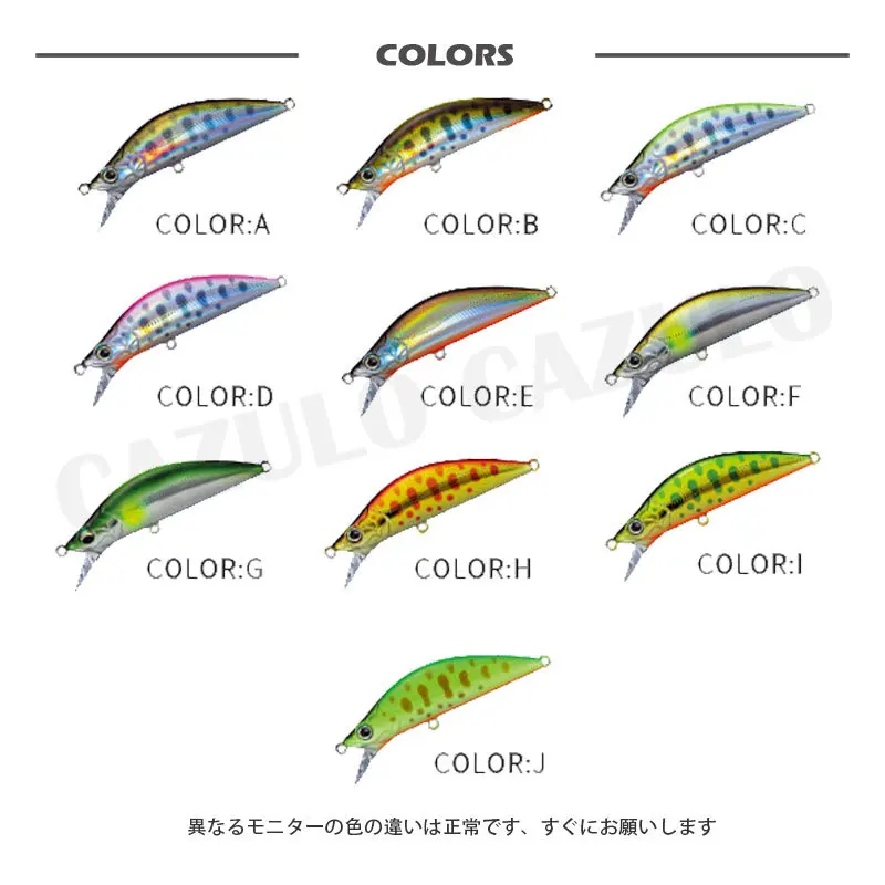 Accesorios de pesca de largo alcance, señuelo pequeño Minnow 50mm 4,5g Mino Wobblers hundimiento Peche lubina Isca equipo de pesca Artificial - imagen 2