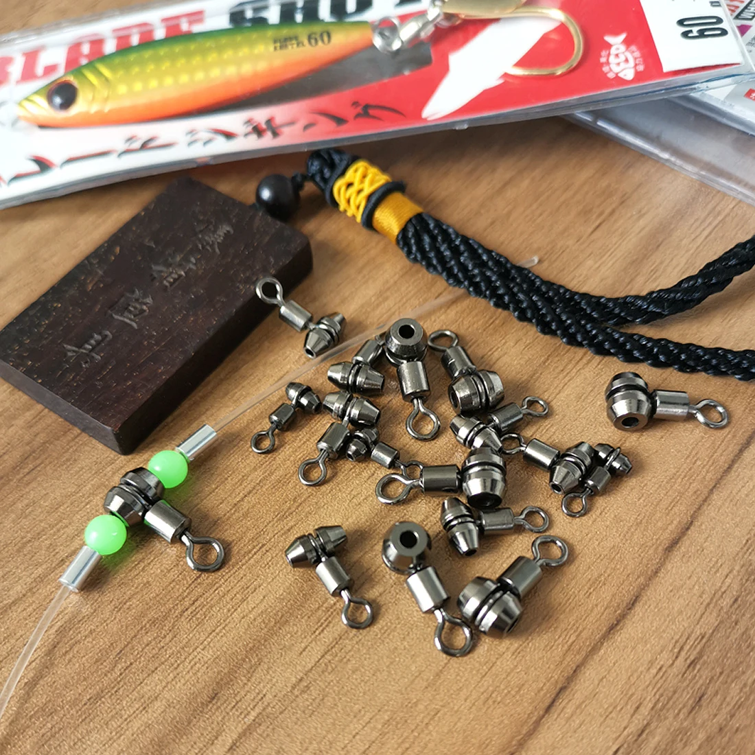 FishTrip-línea cruzada giratoria de 3 vías, acero inoxidable, resistente, aparejo giratorio en T, prevención de giros y enredos - imagen 5