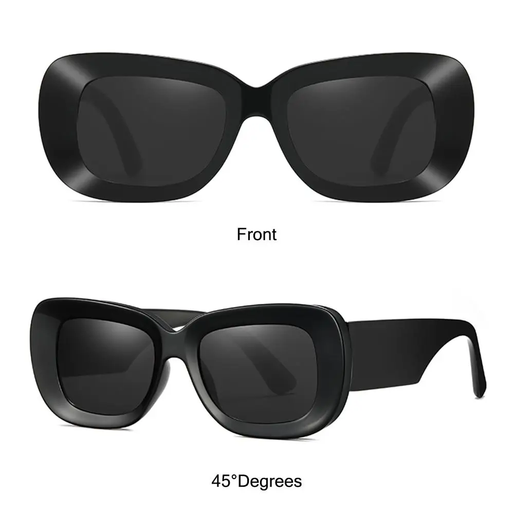 Gafas de sol clásicas estilo Punk para hombre y mujer, lentes de sol rectangulares, cuadradas, UV400, color negro - imagen 3