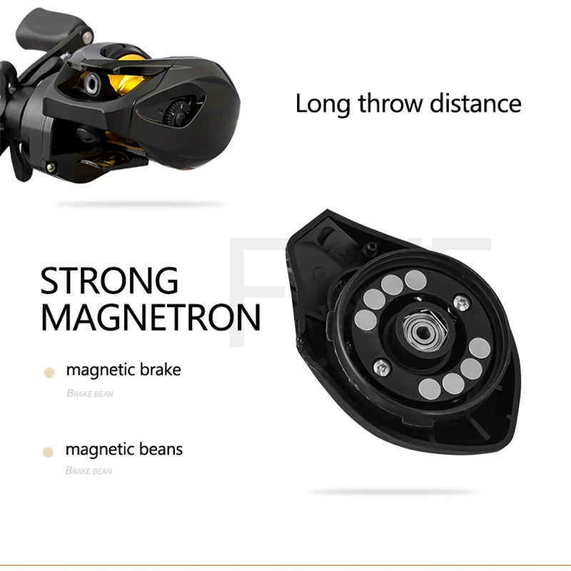 Carretes de pesca de Baitcasting 13BB 7,2: 1 ultraligeros, carrete de fundición de cebo, carrete de pesca de agua salada y dulce - imagen 3