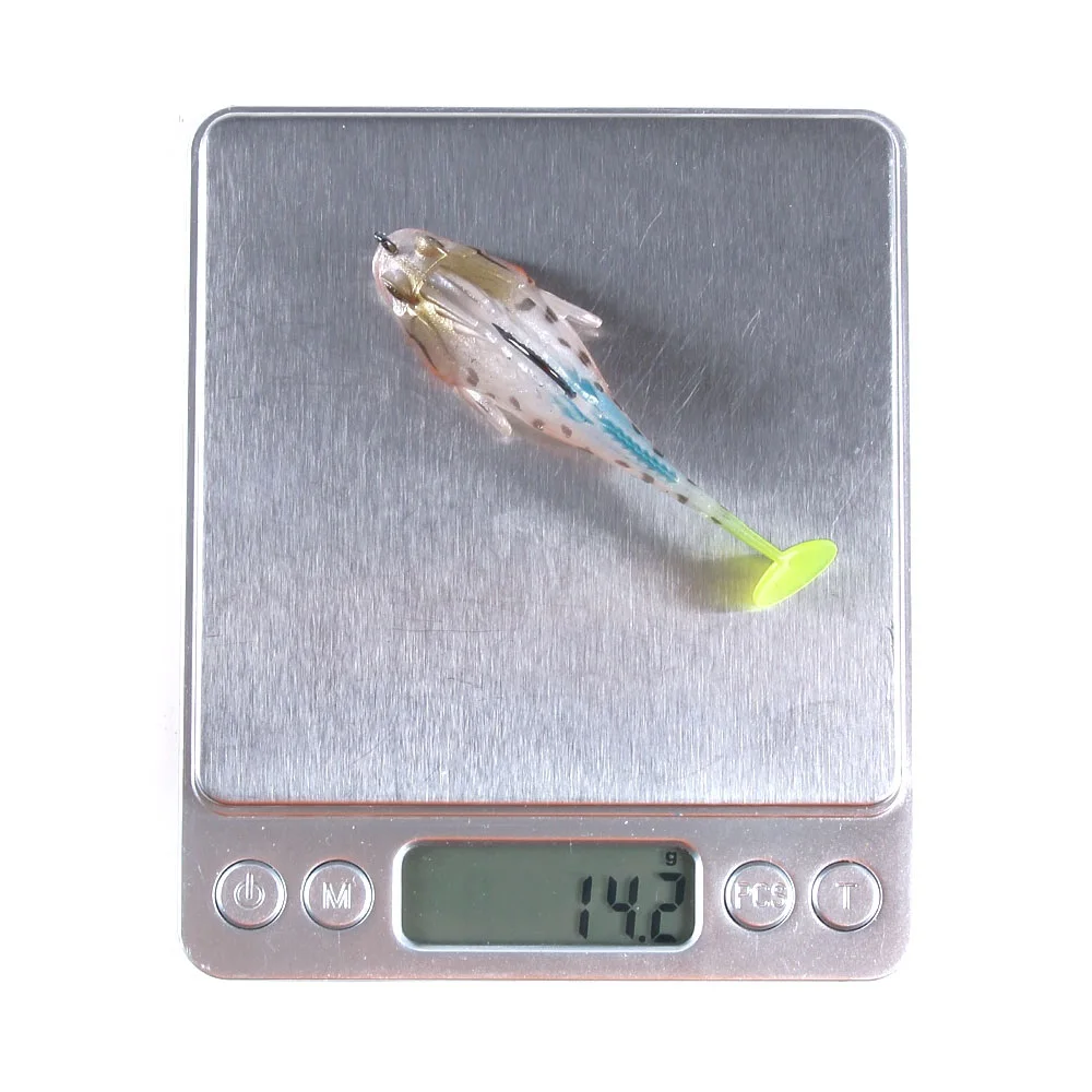 Señuelo de pesca Wobbler de silicona, 1 Uds., 14g, señuelo suave que se hunde, anzuelo, Swimbaits, sábalo de lubina para aparejos de perca - imagen 5