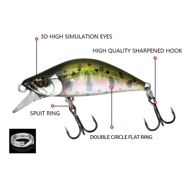 Señuelo hundido Minnow 35S - Cebo duro para lubina y trucha - imagen 4