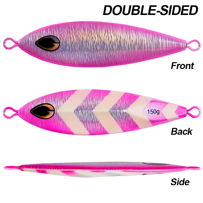 Wonderse 60g 80g 100g 120g 150g plantilla de pesca de Metal luminosa placa de hierro de fundición larga hundimiento rápido curricán señuelo duro al por mayor - imagen 4
