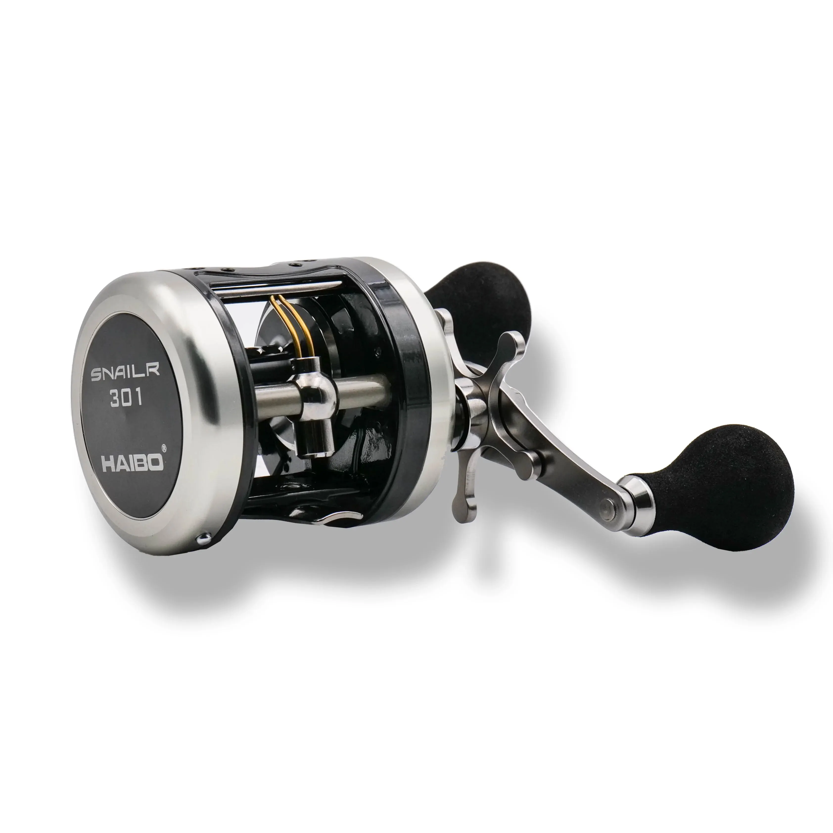 HAIBO-tambor de fundición SNAILR 300/301, carrete de Baitcasting, todo el cuerpo de Metal, 4 + 1 rodamientos de bolas, carrete de tambor de pesca de agua salada - imagen 2