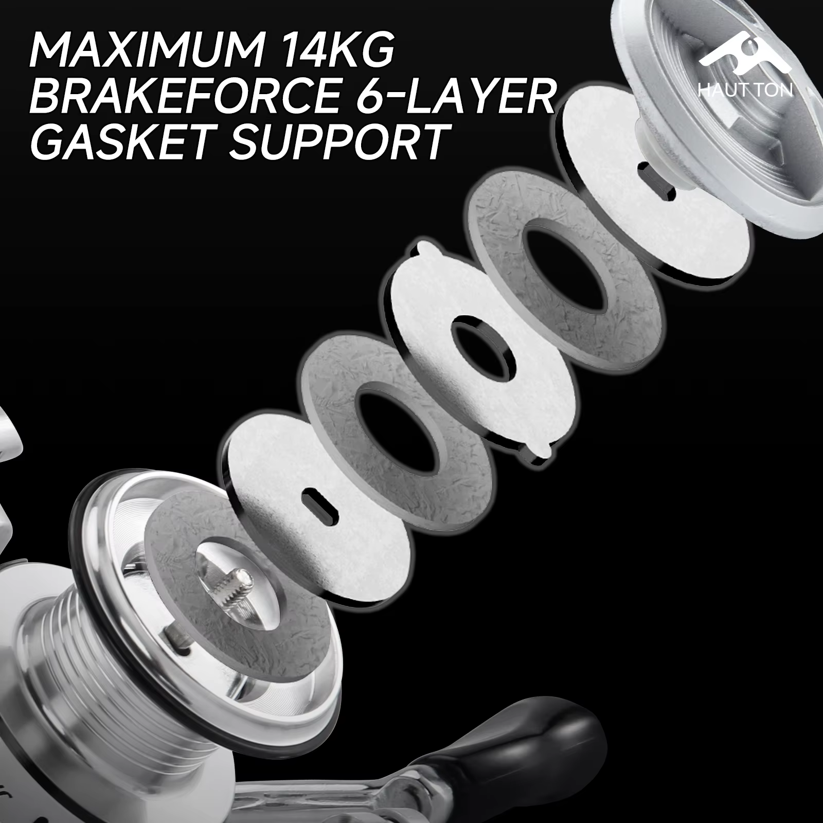 Carrete Spinning Alta Gama 14KG – para Agua Salada y Dulce - imagen 4