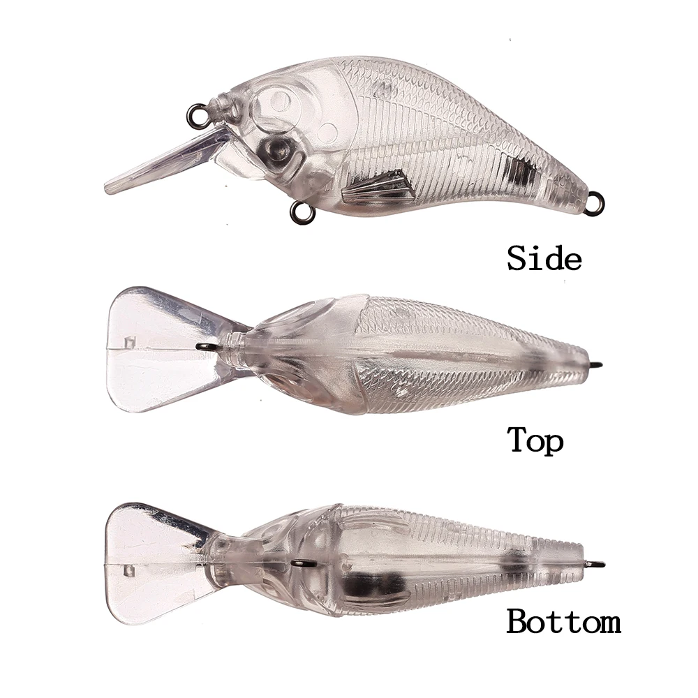 Chan'sHuang 20 piezas cebo en blanco sin pintar 7,5 cm 9g ataúd buceo labio sonajero Crankabit DIY hecho a mano aparejos de señuelo de pesca Artificial - imagen 3