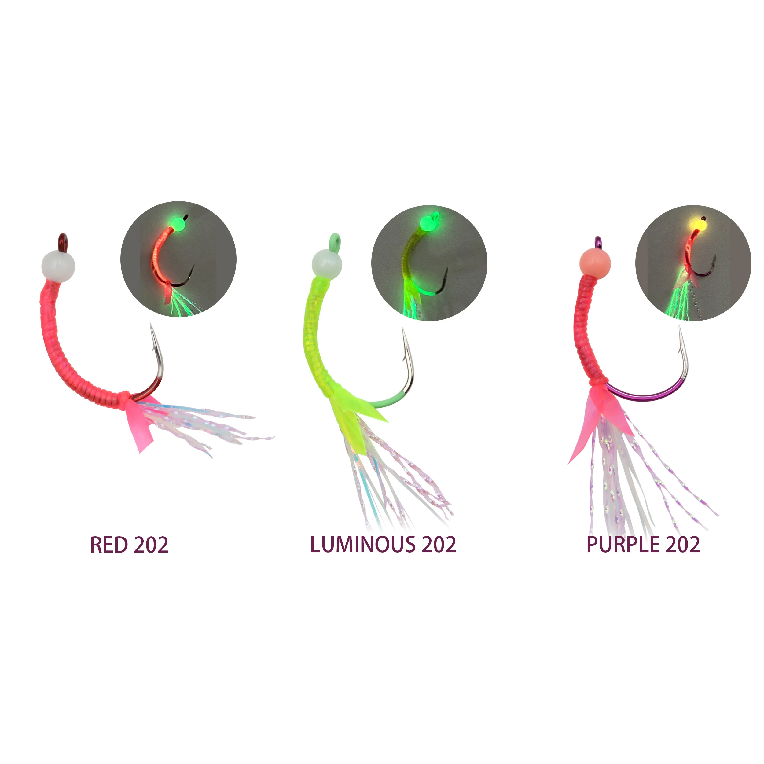 ZYZ 14 unids/bolsa de aparejos de pesca Sabiki, anzuelo de asistencia, anzuelo luminoso para mosca, aparejos de cebo de pesca para Surf, anzuelos de asistencia para pesca en agua dulce y salada - imagen 2