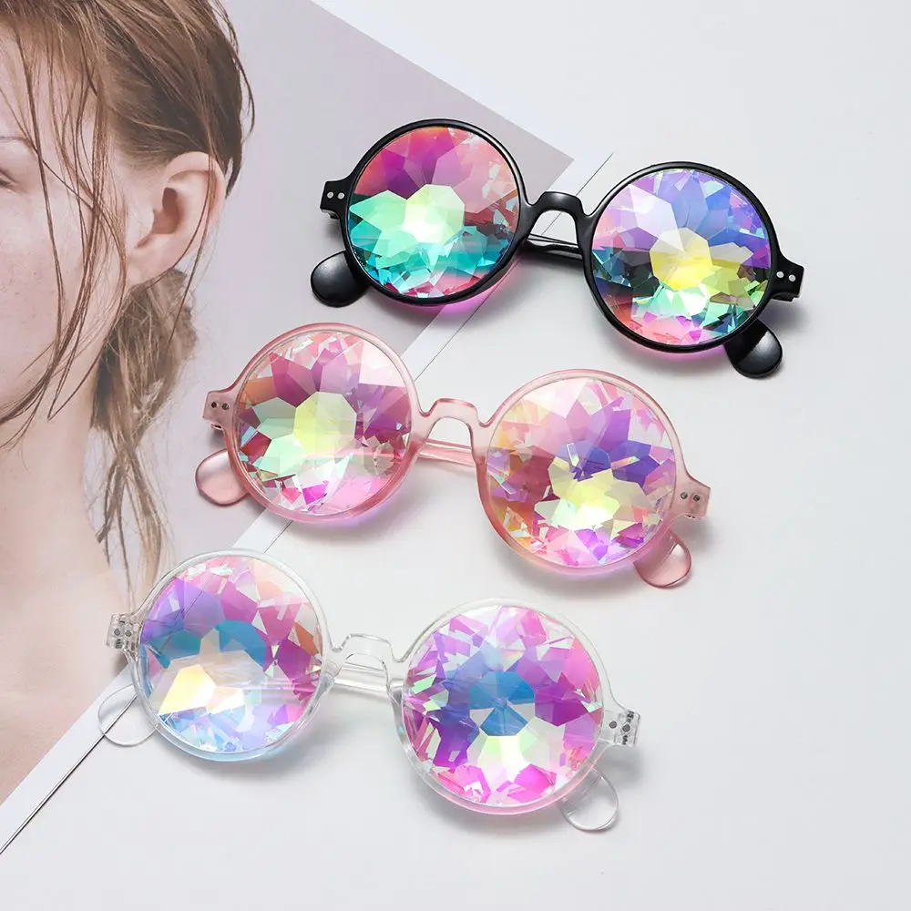 Accesorios de disfraces de moda, gafas para festivales de club nocturno, gafas caleidoscopio para gafas de sol para fiestas navideñas - imagen 2