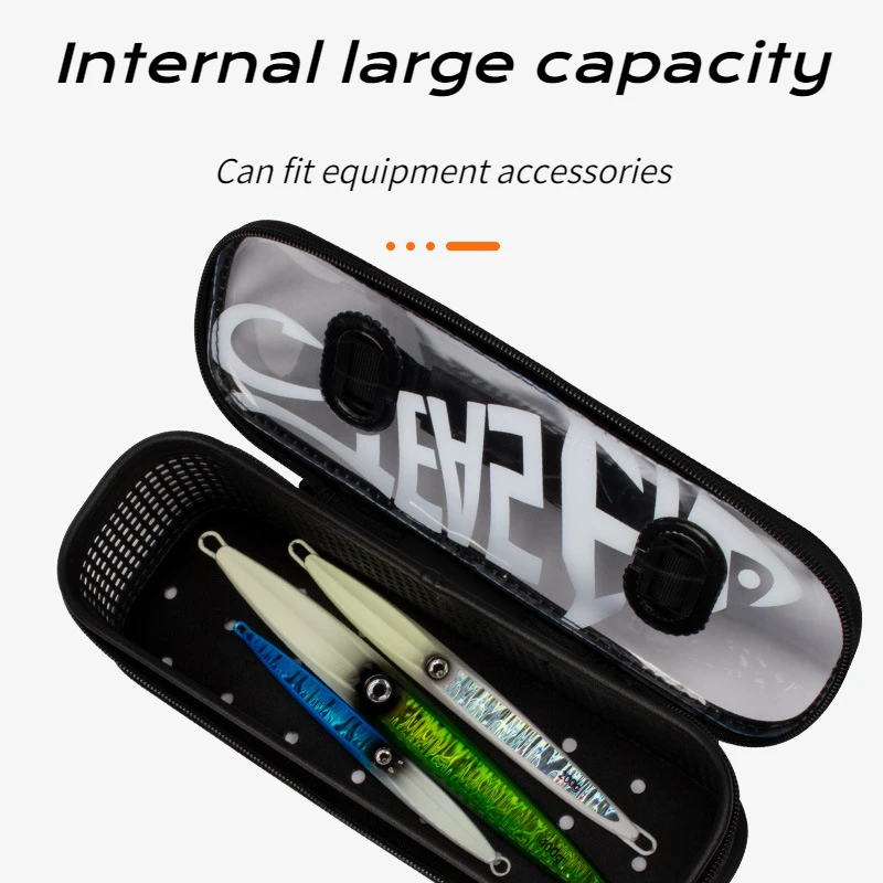 Cajas de aparejos de pesca, bolsa de almacenamiento de malla portátil, señuelo de Pesca de Mar, cebo de barco, placa de hierro, suministros de pesca, 1 unidad - imagen 2