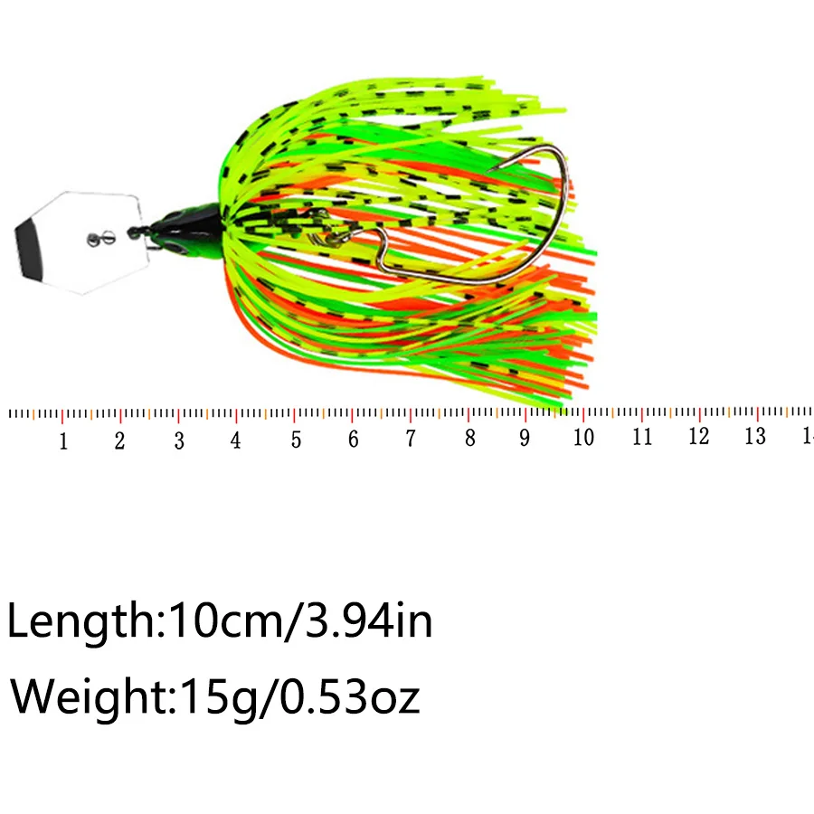Juego de Señuelos de Pesca, cebo Artificial giratorio, faldas, Buzzbait, Wobblers para lubina, Lucio, Swimbait, Walleye, 3 piezas - imagen 3