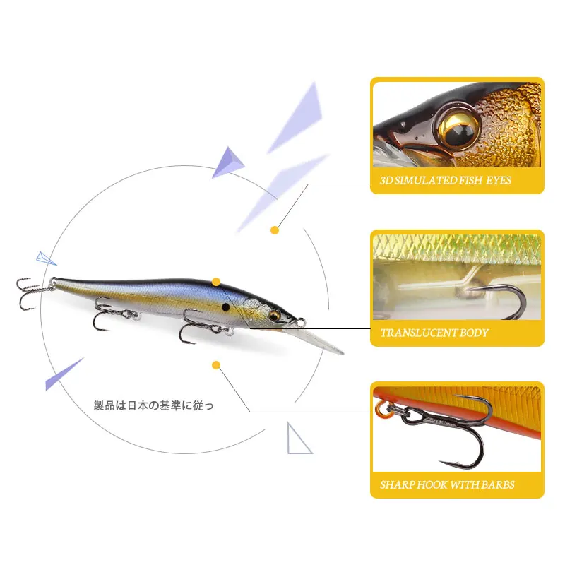 Magic Works Señuelos Flotantes Lubina Negra – Wobbler Jerkbait - imagen 3