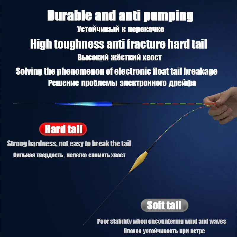 Flotador de pesca nocturno, sensor electrónico de gravedad, rojo, alta sensibilidad, flotador de pesca delgado, accesorios para equipos de pesca al aire libre - imagen 3