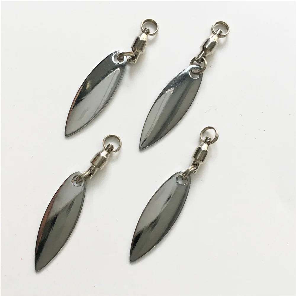 Señuelos reflectantes de acero inoxidable, accesorios de pesca, cuchara giratoria de Metal, 10 piezas - imagen 5