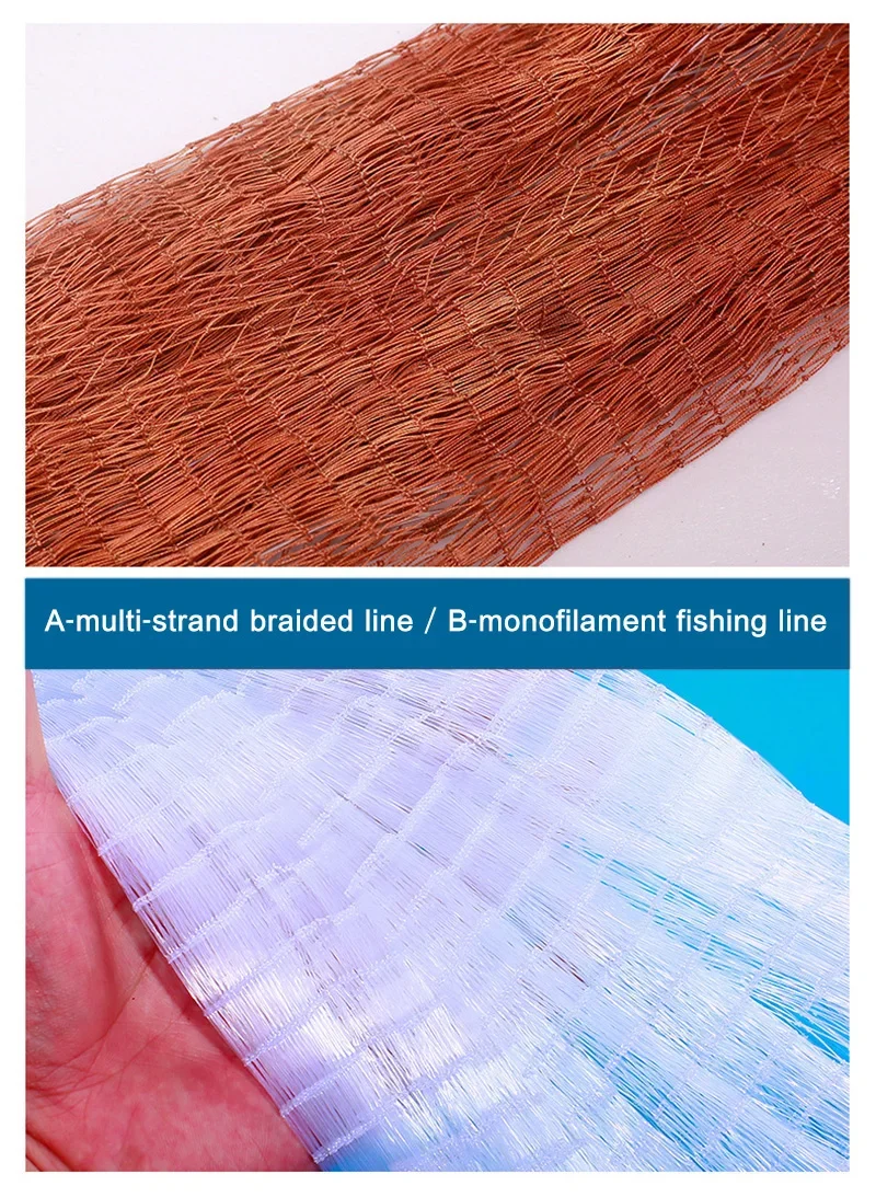 Línea multifilamento Lawaia/sedal de pesca monofilamento, red fundida para pescar con plomo de acero, red de pesca para lanzar a mano al aire libre - imagen 2
