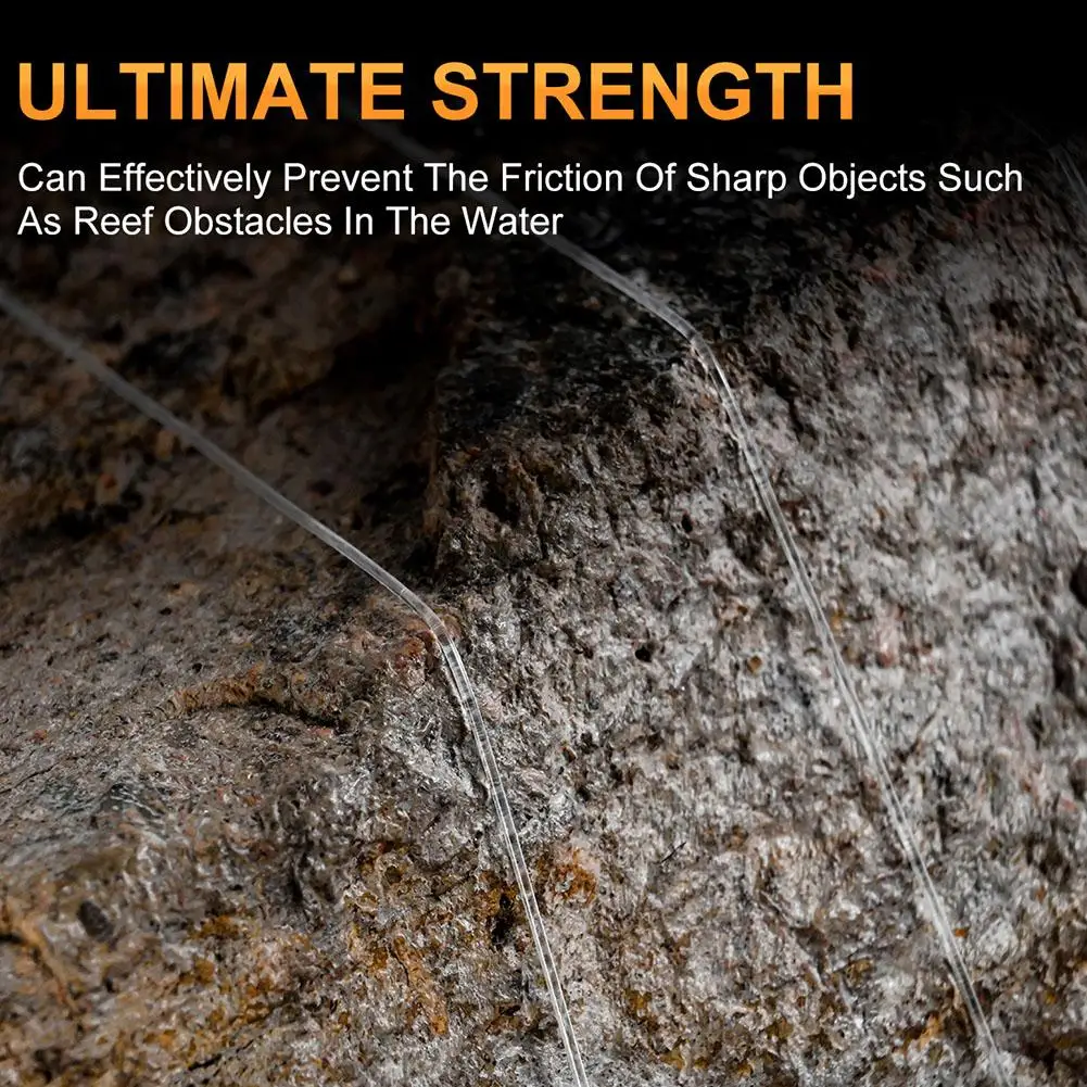 Hilo de pescar de Material fluorocarbono 100%, resistente a la abrasión, hundimiento rápido, casi Invisible, 100m, cable de pesca principal - imagen 5