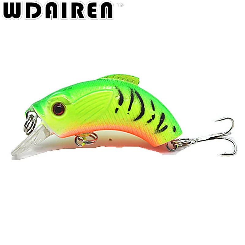 Señuelo de pesca Wobbler duro Crankbait, 70mm, 6,5g, flotante, ojos de pez 3D, cebo Artificial con buenos anzuelos, 1 ud. - imagen 4