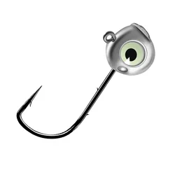 Anzuelo Jig Head con doble pua y ojos fosforescentes para vinilos