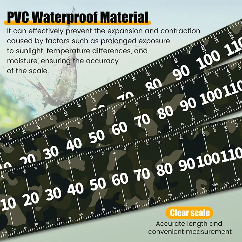 Regla de medida de pesca para cinta métrica de peces, medida de longitud impermeable de PVC en el barco, accesorios de herramientas de aparejos de pesca - imagen 5