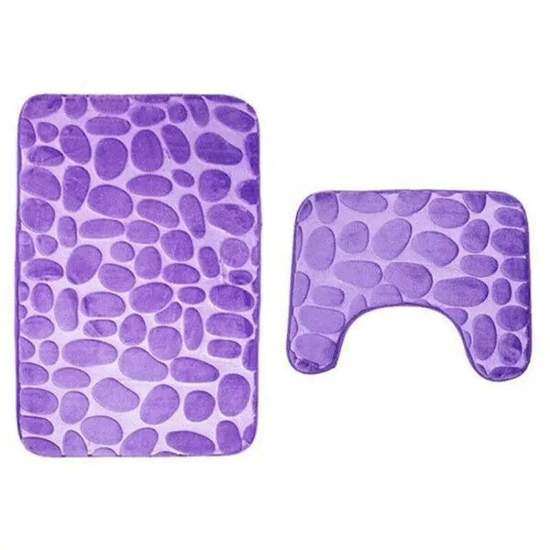 Alfombra antideslizante baño con diseño de guijarros lavable - imagen 5