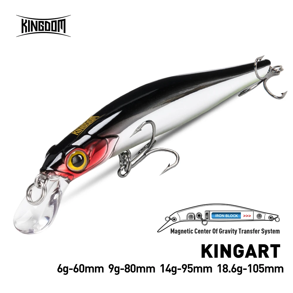 Kingdom Sinking Minnow Señuelos de pesca de agua salada cebos duros Wobblers para trucha de lubina - imagen 2