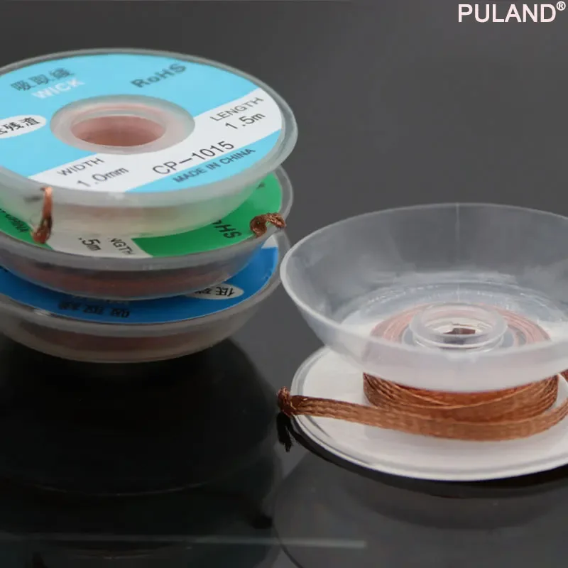 1-200pcs Desoldering Braid Welding Solder Remover Wick 1.5M Width 1 1.5 2 2.5 3 3.5 4 mm Wire Lead Cord Flux BGA Repair Tool - imagen 5