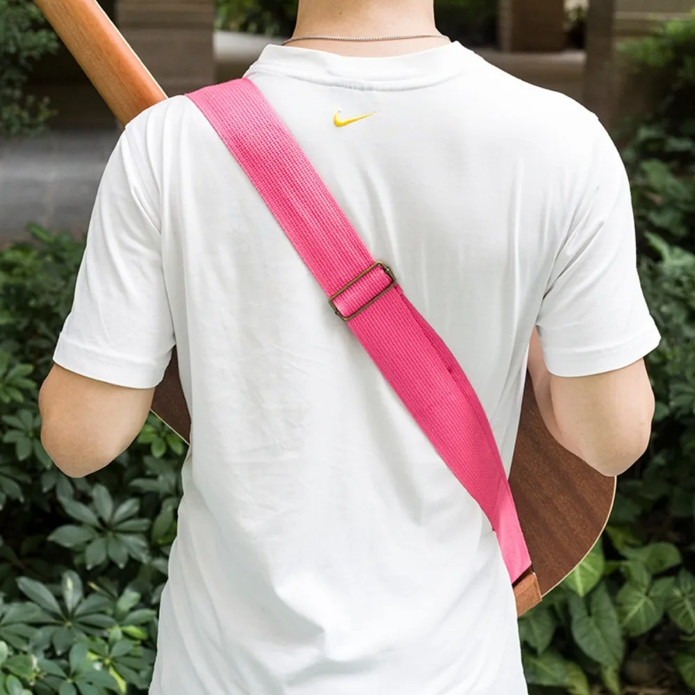 Correa de guitarra de algodón multicolor, correas de algodón, correa de guitarra eléctrica, soporte de correa de guitarra acústica de cuero ajustable - imagen 5