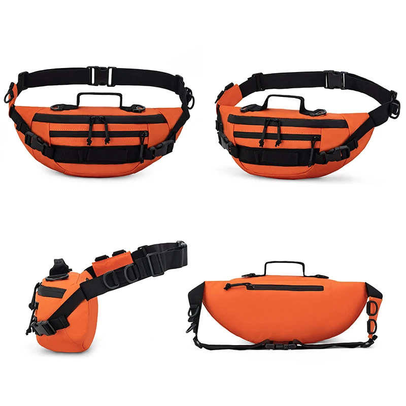 Bolso de pecho de pesca multifuncional para hombre, bolsa cruzada Molle de nailon, riñonera de viaje al aire libre, riñonera de almacenamiento diario - imagen 4