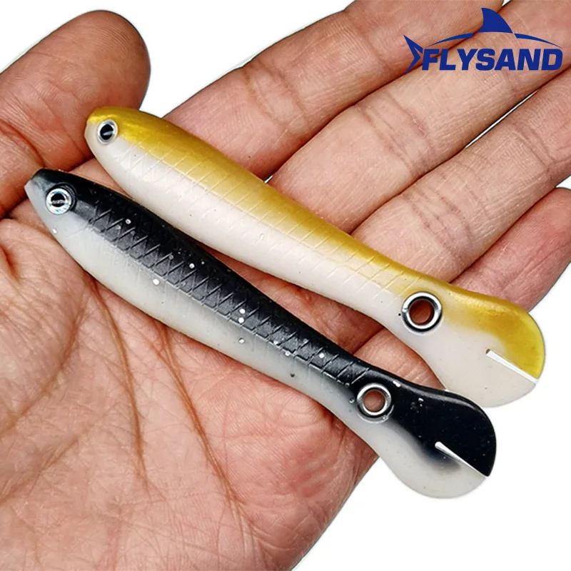 FLYSAND-señuelo de pesca, equipo de pesca, señuelos de lubina, 10cm, señuelo de pesca biónico suave, material realista, accesorio de cebo suave para pesca de natación - imagen 5