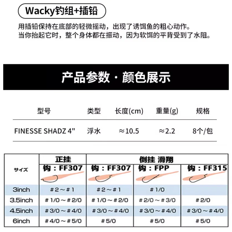 Z-Man FINESSE SHADZ Swing Tail Bug cebo suave Texas Pour cebo de pesca perca negra cebo de pez mandarín - imagen 3