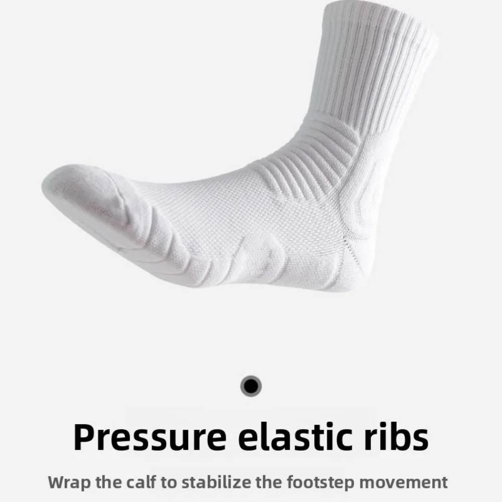 Calcetines de baloncesto para hombre al aire libre, calcetines deportivos cómodos y gruesos, calcetines antideslizantes de longitud media para correr, ciclismo y correr - imagen 2